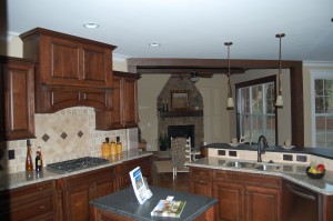 Large Open Kitchen Leading To Farmhouse-Style Keeping Room