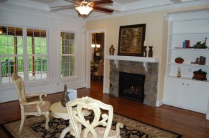 Family Room Coffered Ceiling